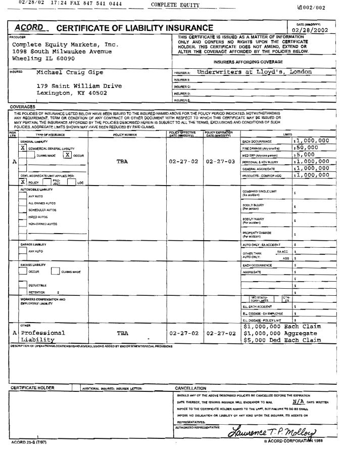 ViewInsurance Certificate ViewInsurance Certificate